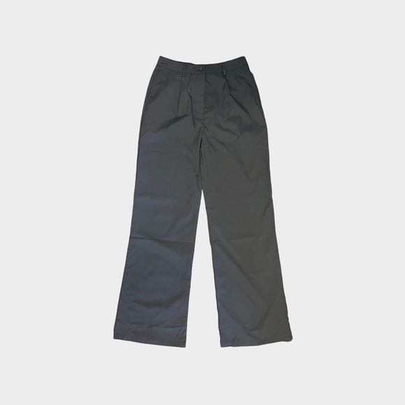 Pretty Little Thing Charcoal Peach Skin Straight Leg Trousers - Picture 10 of 10